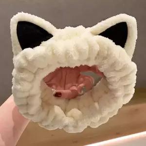 세안밴드 세안 세수 헤어 밴드 샤워 귀여운 세면 머리띠 화이트