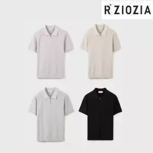 [롯데백화점]리얼지오지아 [26SS] 남성 반집업 반팔 니트 4컬러 ADG2ET1902