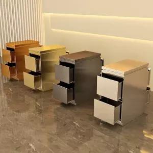 미용실 트레이 양면 철제 헤어샵 미용 도어 도구 스텐 수납장