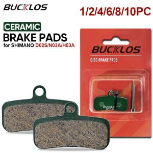BUCKLOS 자전거 유압 브레이크 패드 세라믹 내구성 디스크 SHIMANO D02S N03A 용 내마모성 로터