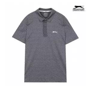 슬레진저 남성 펀칭 디테일 카라 반팔 티셔츠 차콜 431317