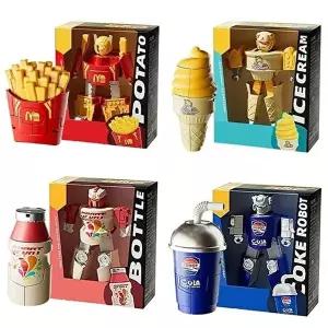 [셀러허브 1]전사 피규어 (4종) (1개) 패스트푸드 변신 로봇 (47902165)