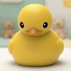 노란오리 삑삑이 인형 노란 소리나는 물놀이 모형 목욕놀이 조명등 랑오리 (대형 3개)