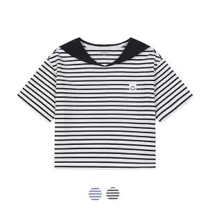 폴햄키즈 여아 시그니처 아이차 세일러 카라 반팔 티셔츠_PKE2TT2590 431679