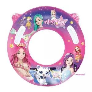 손잡이튜브 원형 안전 캐릭터 75cm 어린이 물놀이튜브 물놀이용 여름 컬러 워터파크 키즈 아동 동그란xyz58