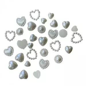 [골드스마일]웨딩 진주 하트 네일 스톤 언포일 아트 장식