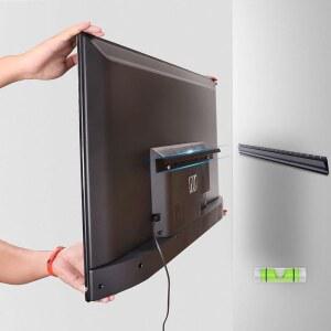 13-55인치 TV용 스터드리스 드라이월 TV 마운트, 스터드 벽 브래킷 없음 최대 VESA 400x400mm, 100파운드 유니버설 핏 대부분의 LED LCD 플라즈마 플랫/커브 스크린 및 모니터 업그레이드 버블 레벨