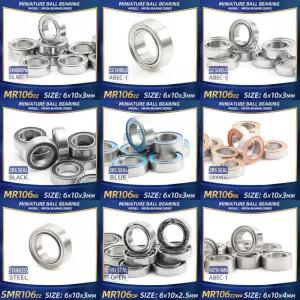 FUSHI MR106zz 2rs 6x10x3mm 소형 베어링 10PC 강력한 핸드피스 마라톤 OPEN 스테인레스 스틸