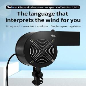 Selens 2024 최신 사진 선풍기 송풍기, 스튜디오 키트, 120W 무대 특수 효과 블로잉 머신, 액세서리