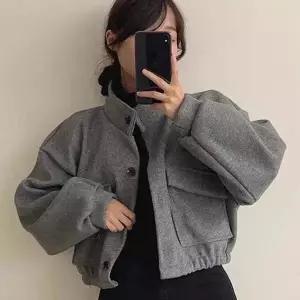 (스타일하우스)트렌치코트 아우터 여성 크롭 러블리 가오리핏 숏자켓