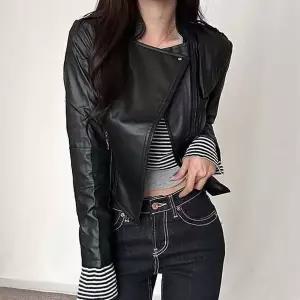 (스타일하우스)트렌치코트 아우터 클래식 슬림 라이더자켓 여성 유광