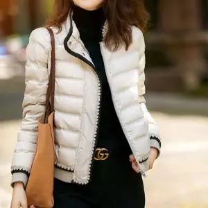 (스타일하우스)트렌치코트 아우터 여성 배색 숏패딩 경량점퍼 자켓