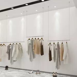 천장형 와이어 파이프 스텐행거 옷가게 매장용 100cm