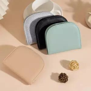 대용량 여자 예쁜 심플 반지갑 지퍼형 미니 동전지갑 qJc6+5XQK