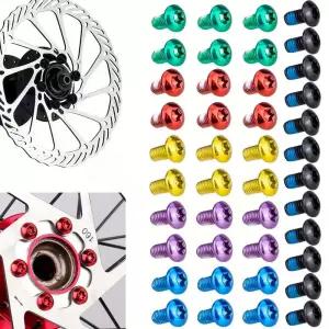 12pcs 자전거 디스크 브레이크 로터 토르크 볼트 T25 M5x10mm 스테인리스 스틸 MTB 로드 산악 고정 나사