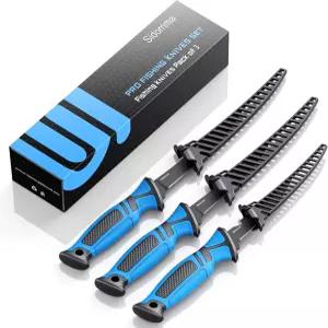 시도마 필레 나이프 및 미끼 세트 성능 5 -6 -7 G411 독일 플렉스 면도기 날카로운 스테인리스 스틸