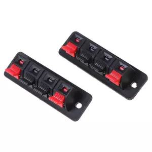 2 개/몫 핫 4 위치 커넥터 터미널 푸시 인 잭 스프링로드 오디오 스피커 브레드 보드 클립