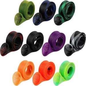 10개의 막대 양말 낚싯대 슬리브 커버 보호 장갑 도구 평평하거나 뾰족한 끝/돌림 또는 주조 바다 돌림