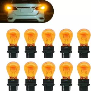 Bawkars 10 PCS 3157 전구 턴 시그널 자동차 브레이크 테일 교체 트럭 SUV용 유니버설 미니어처 라이트
