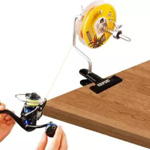 클램프 보호 다기능 스풀링 스테이션 시스템이 장착된 낚싯줄 와인더 스풀러 - 남성용 낚시 액세서리 선물