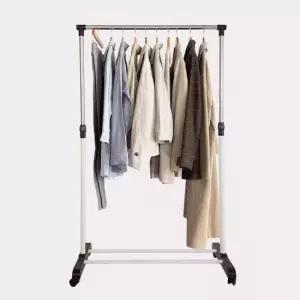 다올 이동식 행거 900 블랙 매장용 철재행거 옷걸이 옷장 고정식 튼튼 드레스룸 25파이 기둥식