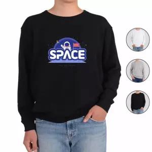 맨투맨 전색상 우주인의 깃발 디자인 프린트셔츠 Lzl8+8QKO