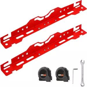 측정 테이프 2개가 있는 모센버 휠 정렬 도구 가정용 자동차 발가락 작고 보관하기 쉬운 빨간색 플레이트