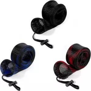 KPEPIX 낚싯대 슬리브 - 주물용 바다 플라이 로드용 커버 땋은 망사 보호대 양말