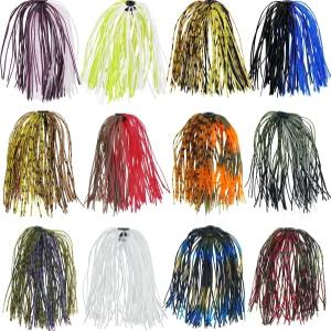 스피너 미끼 스커트 교체 DIY 낚시 루어 만들기 용품 부드러운 베이스 지그 버즈베이트 오징어 50줄