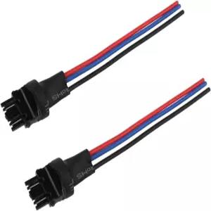 TOMALL 3156 3157 T25 전구 소켓 자동차 브레이크 전구용 남성 어댑터(2팩)