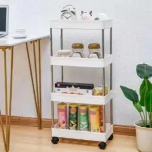 [JED] 세탁실트롤리 스틸봉 이동식 주방트롤리 틈새선반 폭22cm