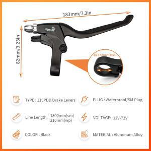 WUXING 115PDD Ebike 브레이크 레버 전원 차단 전기 자전거 전자 스쿠터 Ebreak 방수 SM 커넥터 플러그