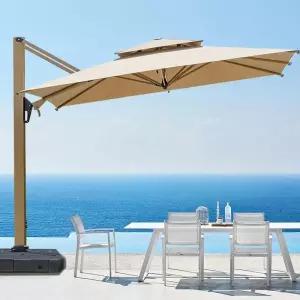 대형 Hals22m정사각형 카페 파라솔 폴딩 우산 테라스