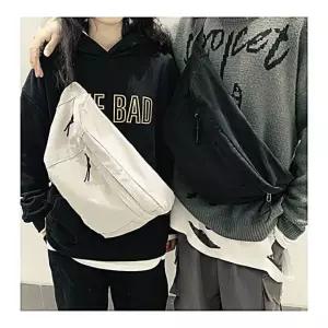 빅사이즈 힙색 슬링백 보조백 캐주얼 URB78 등산 여행 블랙 31WA343DA3