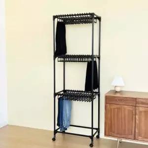 [무료배송] 튼튼한 3단행거 바지걸이 이동식 철제 대용량