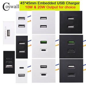 wall 벽 듀얼 USB 소켓 유형 A 및 유형 C 듀얼 USB 20W 고속 충전기 PD 20W QC 3 0 DIY 모듈
