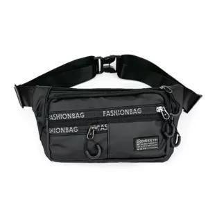 블랙 힙색 남자 아웃도어 여행가방 슬링백 KWFK436T