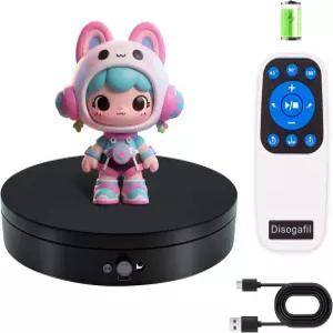 리모컨이 있는 디스오가필 모터식 회전식 디스플레이 스탠드 7.87인치 턴테이블 최대 22파운드 로드 사진