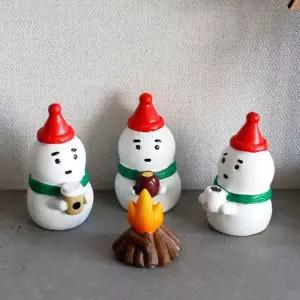 미니 눈사람 모닥불 장식품 크리스마스 집꾸미기 소품