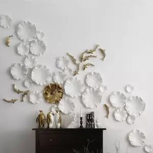 프릴 장식 현관 도자기 이케바나 꽃병 화병 색유리