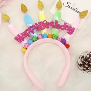 해피벌스데이 생일 파티 머리띠 촛불 생일 초 머리띠 이벤트 선물