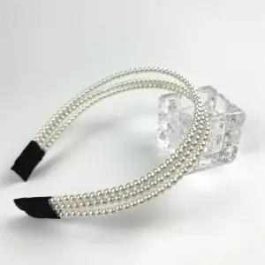 세줄 진주 헤어밴드 머리띠 벚꽃 봄 머리 축제 여성 선물 밴드 소품