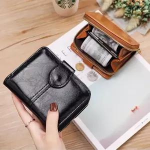 대용량 남녀공용 데일리 가죽 고급 심플 반지갑 지퍼 asD9+7thD