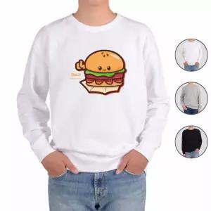 맨투맨 전색상 배달 햄버거 패스트푸드 프린트셔츠 RCb8+3Gva