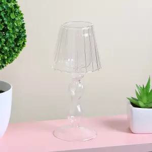 예쁜 투명 유리 미니스탠드 캔들홀더 소이캔들용기