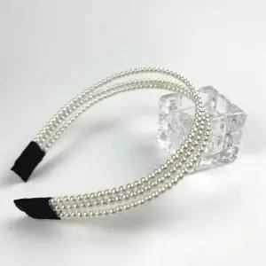 세줄 진주 헤어밴드 머리띠 벚꽃 봄 머리 축제 여성 선물 밴드 소품