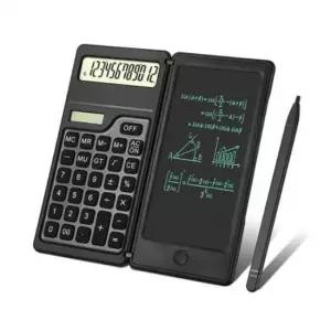 [문구] 휴대용 태양광 계산기 전자 메모패드 접이식 컴퓨터