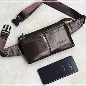 블루마운트 허리색 캐주얼 89 남성 천연소가죽 힙색 31W60DBC63