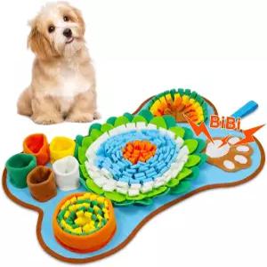 반려견용 키킷 스너플 매트 강아지용 25x17인치 반려동물 인터랙티브 슬로우 피더 훈련용 간식 퍼즐