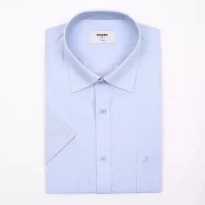 [롯데백화점]레노마 런던 스트라이프 스판 일반핏 반팔 셔츠트윌 핀 스트레치 스트라 RZUSG0044-BU